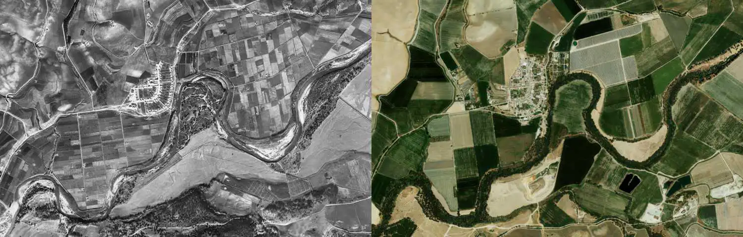 Río Guadalete en Majarromaque entre 1956 y la actualidad Río Guadalete en Majarromaque entre 1956 y la actualidad